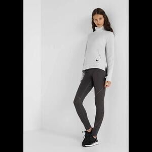 UNDER ARMOUR Light Gray Unstoppable Move‎ Mock Ladies Hi-Low Pullover, M